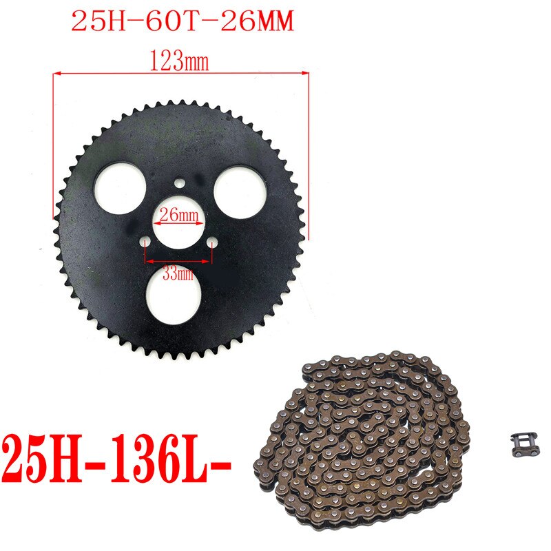 25H 55T 65T 68T 70T 80T 92T Tand 29/54/55mm Tandwiel Voor 47CC 49CC Mini Moto Atv Quad Dirt Pit Pocket Bike