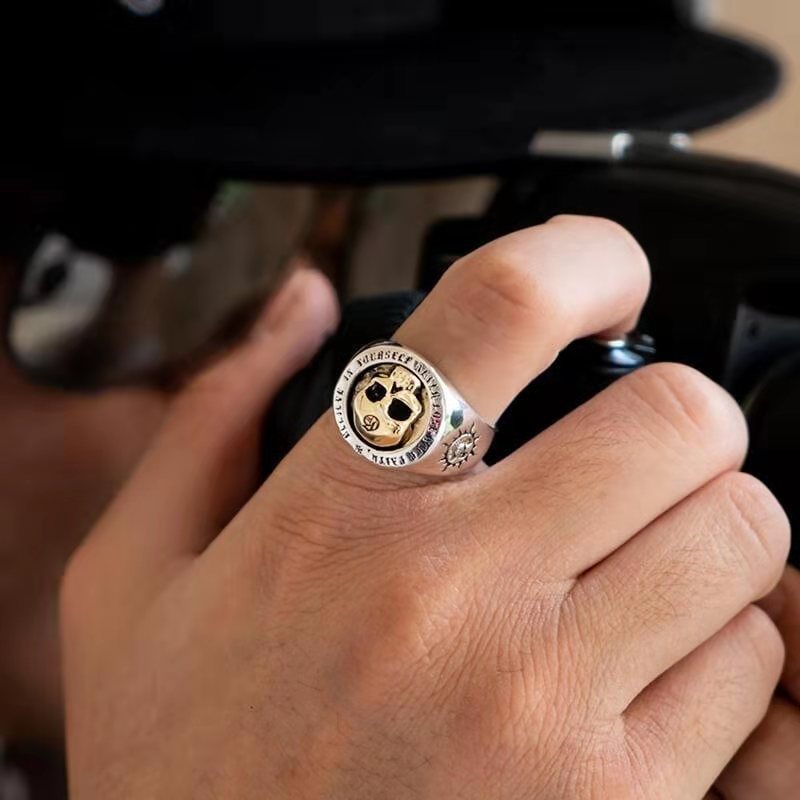 Männer der Herrschsüchtige Schädel Ringe für Motorrad Party Dampf Punk Hüfte hüpfen Felsen Radfahrer Ringe Edelstahl Ringe Schmuck