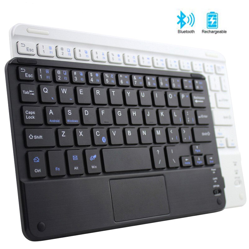Mini portátil sem fio backlight teclados bluetooth com touchpad universal para todos os 7-10 polegadas tablet para smartphones ipad