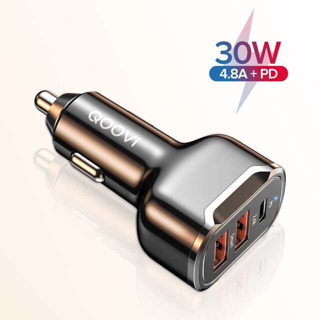 30W PD USB C Car Charger Quick Charge 4.0 3.0 QC4.0 QC3.0 Phone Charger Type C Fast Charging For iPhone 13 Xiaomi Huawei Samsung: Default Title