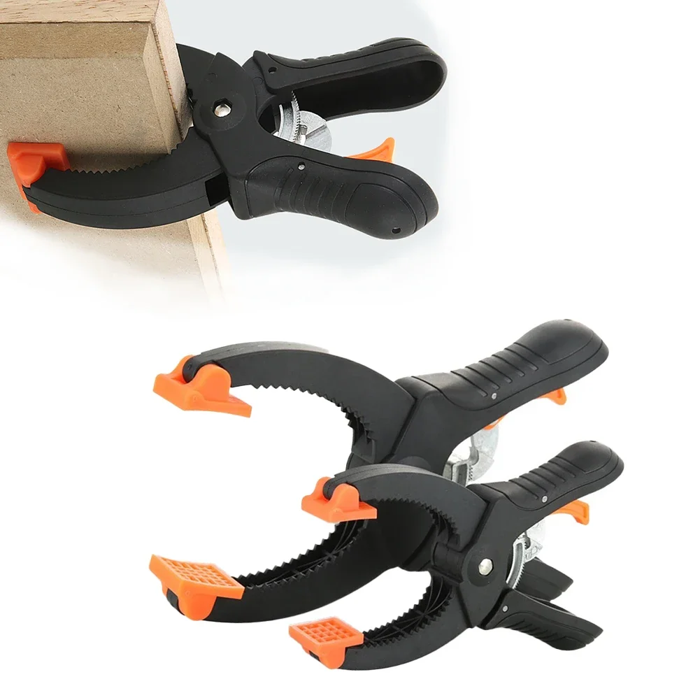 Abrazaderas de 6/8 pulgadas, abrazadera rápida de trinquete, abrazaderas de nailon de plástico DIY, Clip de resorte para fondo de estudio fotográfico de carpintería, 1 ud.