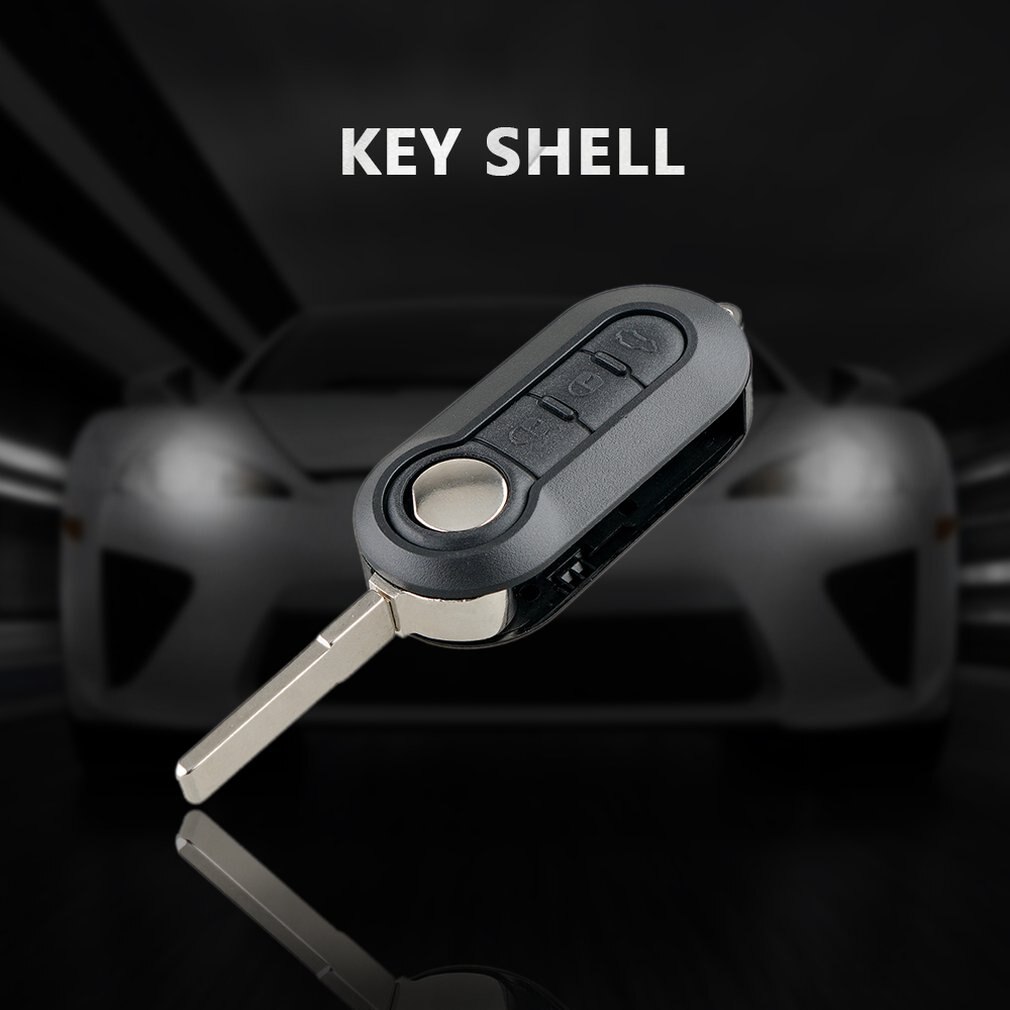 Past Voor Fiat Grande Punto 500 Bravo Ducato Panda 3 Button Key Fob Afstandsbediening Case 3-Key Case key Protector