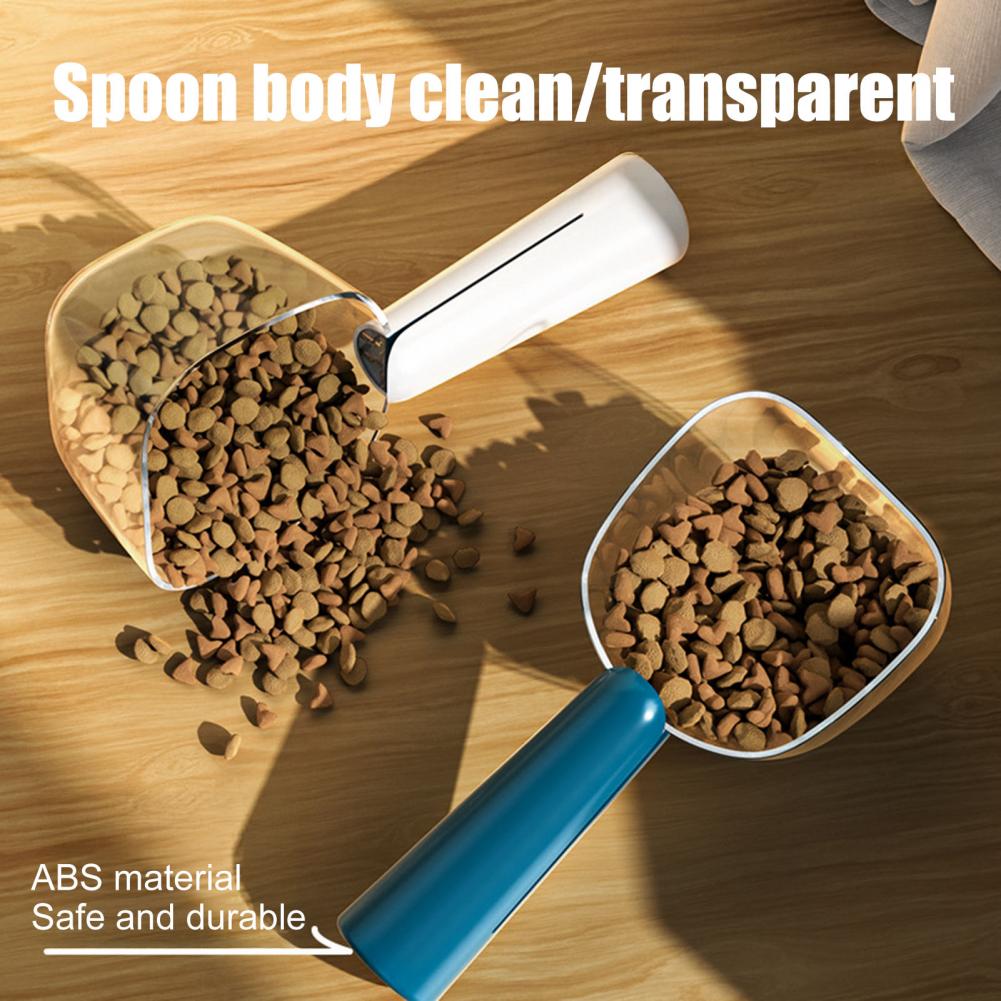 Pet Dog Cats Food Scoop with Measurement Dual-Function Food Scoop 1 Cup Capacity Pet Food Measuring Scoop for Pet Feeding