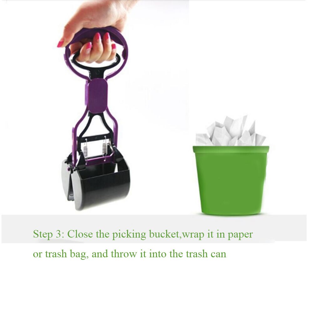 1Pcs Dog Cat Animal Waste Pooper Scooper Long Handle Jaw Poop Scoop Outdoor Cleaner Pick Up Pet Products Accessories