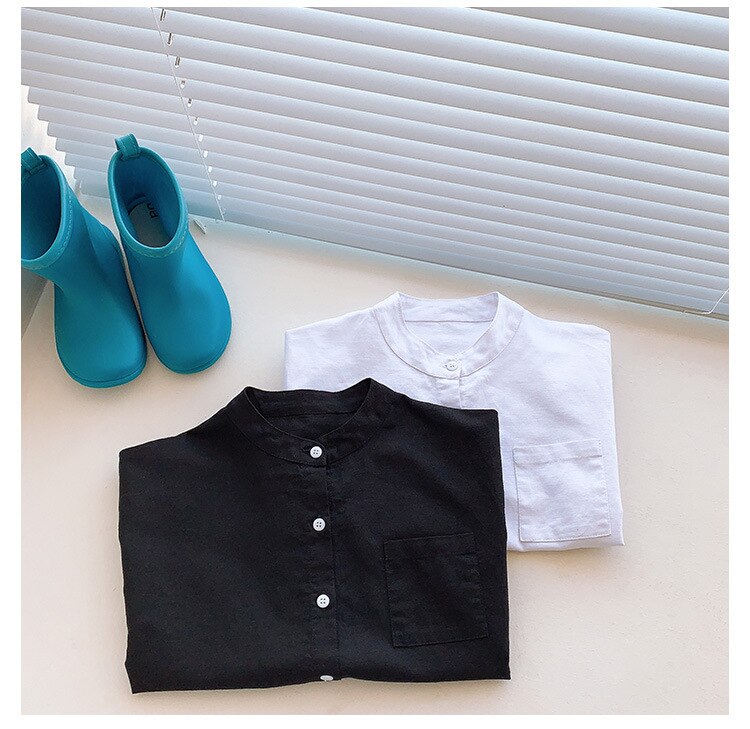 Zomer Jongens Effen Kleur Korte Mouwen Kinderen Ronde Hals Shirt Kinderen Losse Casual Alle-Match Blouse