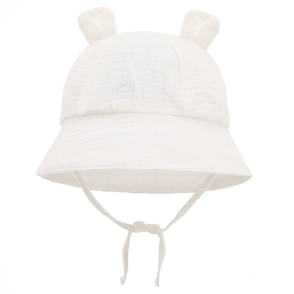 nuovo autunno bambino sole cappello bambini all'aperto coniglio orecchio spiaggia cappucci ragazzo ragazza Panama cappello cappello da pescatore da spiaggia unisex per 6-12 mesi: bianca