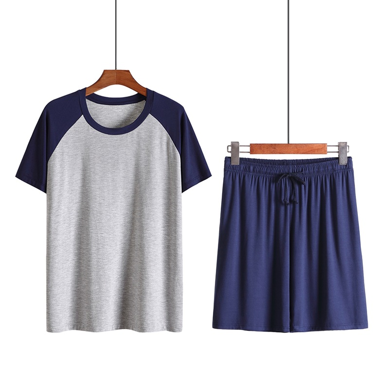 Pyjama d&#39;été pour hommes, grande taille 5XL 6XL, coupe fine, Modal, vêtements d&#39;extérieur Cool et décontractés, manches courtes, ensemble Short à cordon de serrage