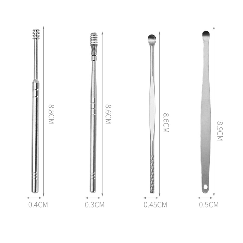6 Stks/set Oor Pick Schoner Oor Schoner Lepel Care Ear Clean Tool Wax Removal Tool Earpick Sticks Oor Pick Schoonmaken