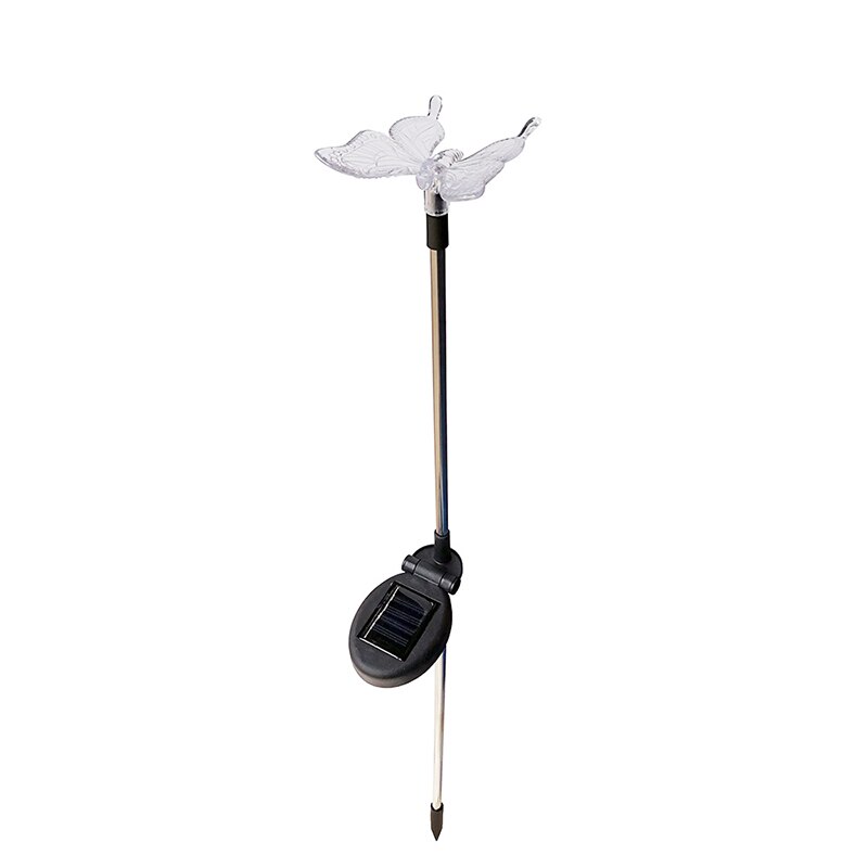 Solar pole outdoor LED lawn light garden decorative lights Solar Lamp Power Lights Christmas Decor Simulation butterfly bird: Butterfly