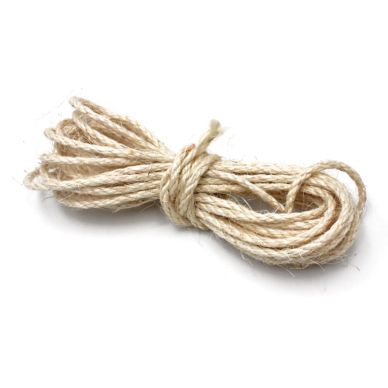 pawstrip 1/3/5M Sisal Rope For Cats Scratching Post Cat Climbing Frame DIY Cat Toys Making Desk Legs Binding Rope Sharpen Claw