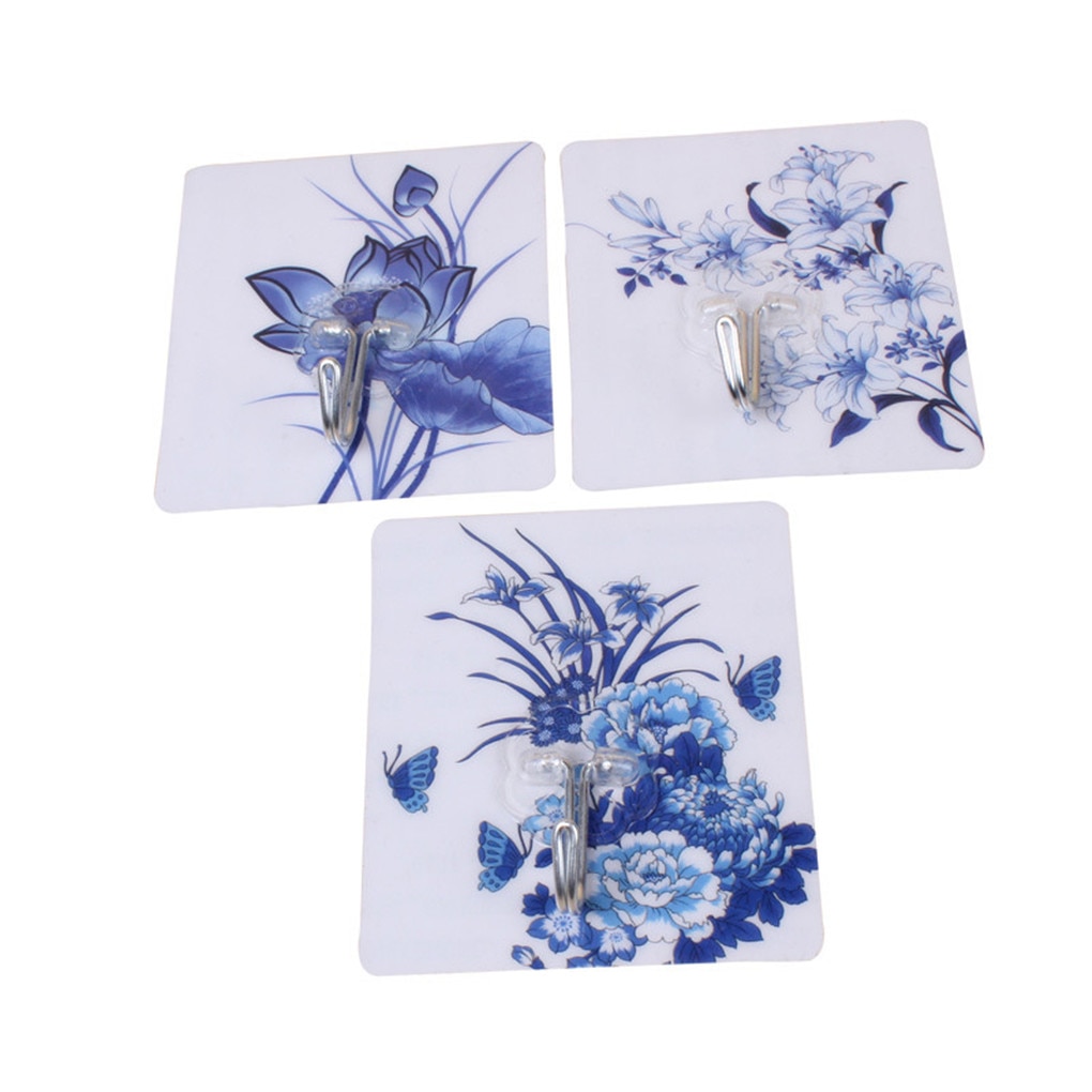 1Pc Sterke Lijm Keuken Wandmontage Haak Naadloze Nail Gratis Sticky Hanger Badkamer Magic Handdoek Haak Badkamer Accessoires