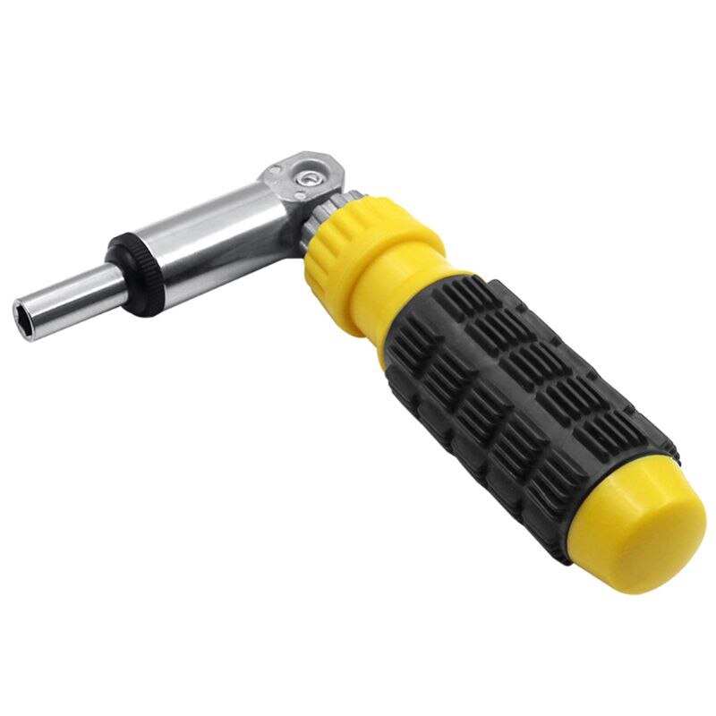 Destornillador de trinquete multifunción, llave ajustable de ángulo hexagonal interior de 0-180 grados