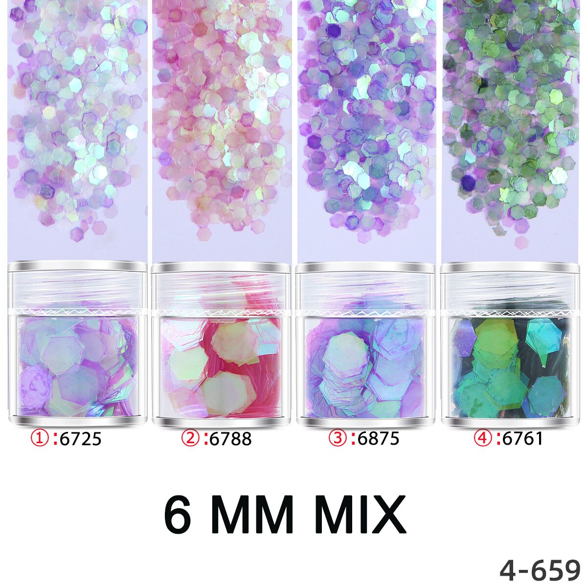 4 Pcs/set Colorful Chameleon Gradient Glitter Bling Filling For UV Resin Craft DIY Jewelry Making Crafts Jewelry Tools: 4-659