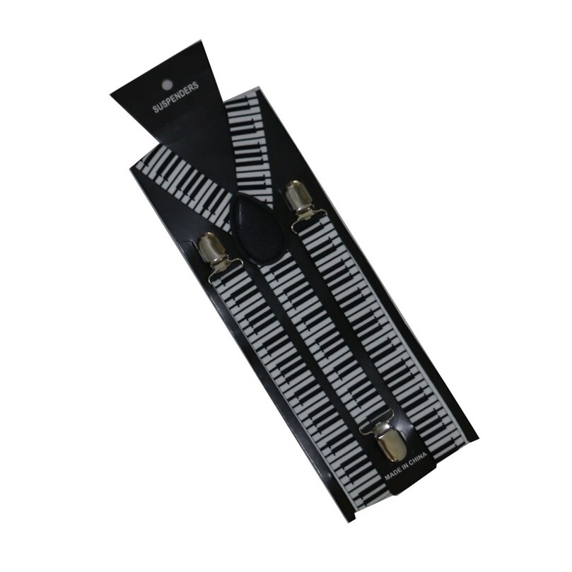 Mode 2.5 cm Breed Muzieknoot Bretels Voor Mens Womens: A