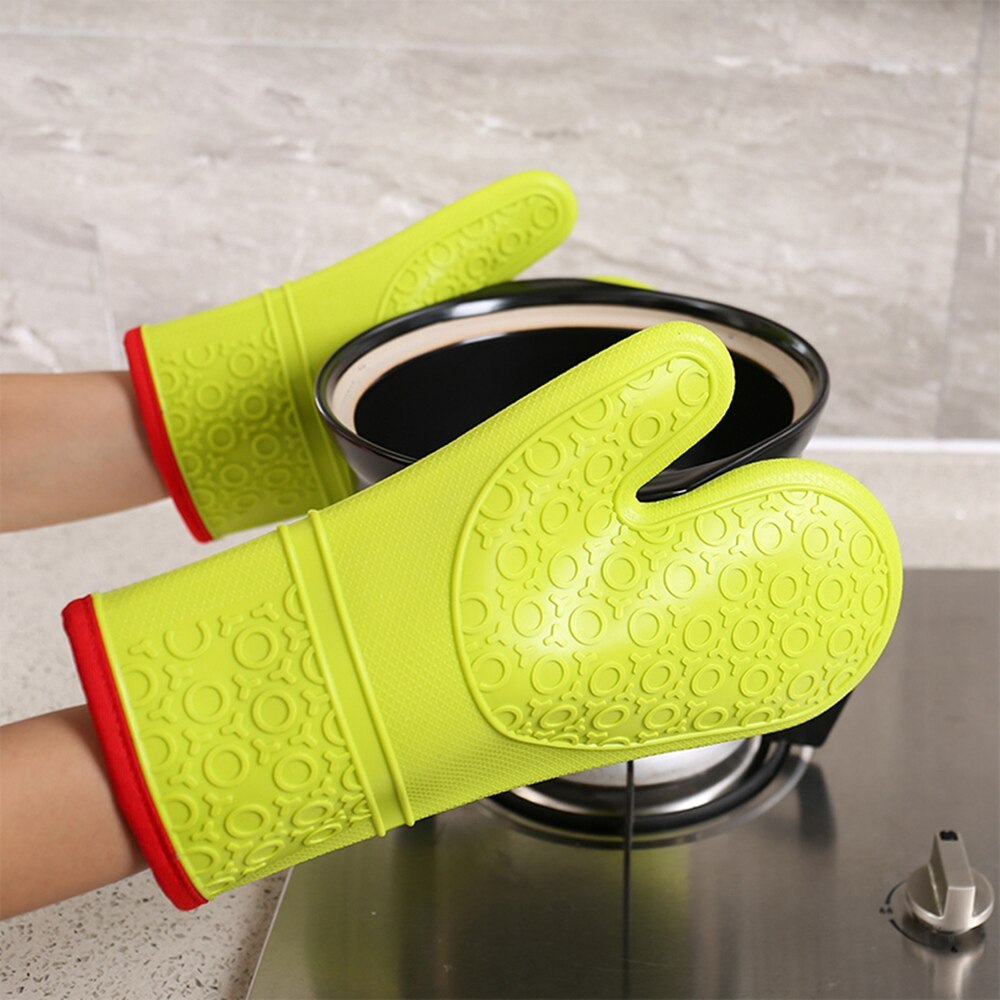 Silicone Anti-slip Heat Resistant Oven Mitten Kitchen Baking Glove