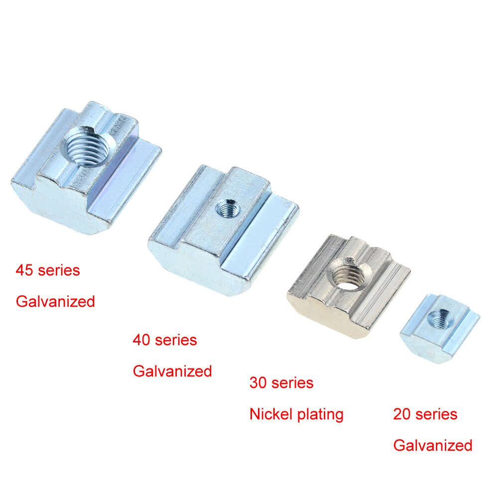 T Schiebe murmeln Block Platz Muttern Zink Beschichtete Platte Aluminium Für EU Standard 4040 Aluminium Profil Slot für Kossel DIY CNC