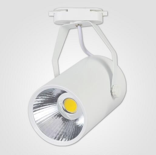 15w Led track light supplier white/black housing avaible COB spot showroom track lights two lines wire 110lm/w CE