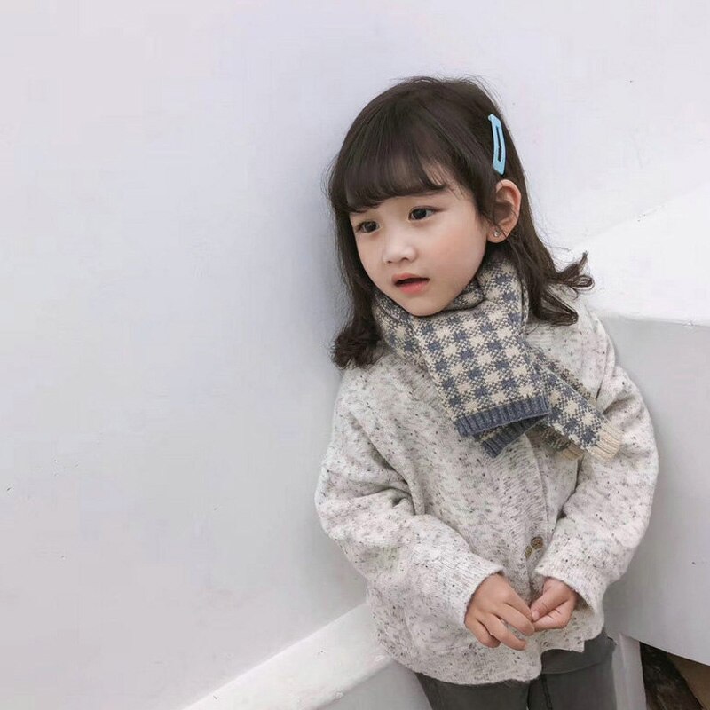 Winter Kinderen Sjaal Plaid Gebreide Kids Sjaals Halswarmer Sjaal Baby Sjaals Voor Jongens Meisjes Kinderen Accessoires 2-6Y