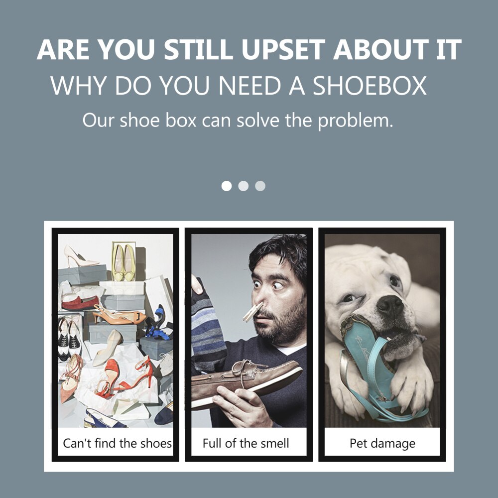 1pc Household Shoes Storage Box Thickened Shoe Box Clamshell Shoe Box