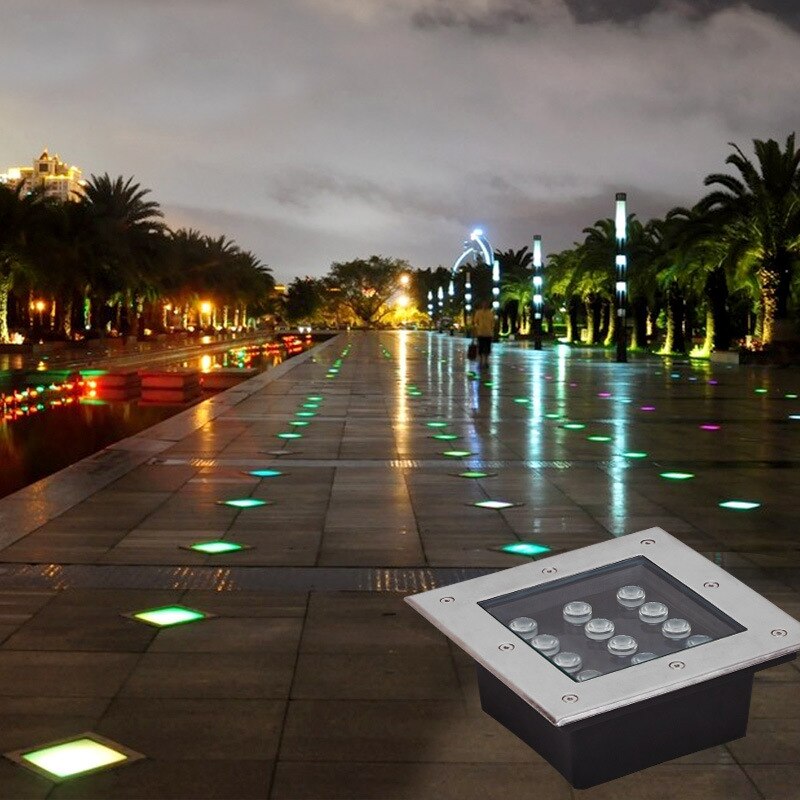 Spot lumineux led encastrable dans le sol, conforme à la norme IP67, éclairage d'extérieur, idéal pour un jardin ou une cour, 4w, ac 85/100 V, ac 265mm, dc 24V