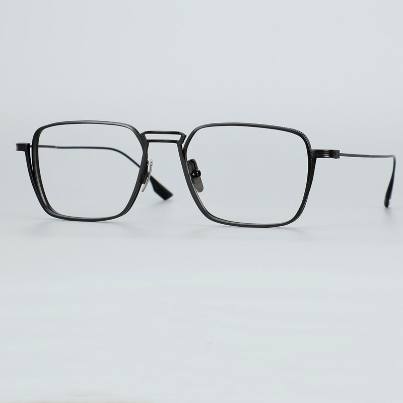 Montura de gafas rectangulares Vintage para hombre y mujer, lentes ópticas para miopía, gafas de lectura de , de de: Black