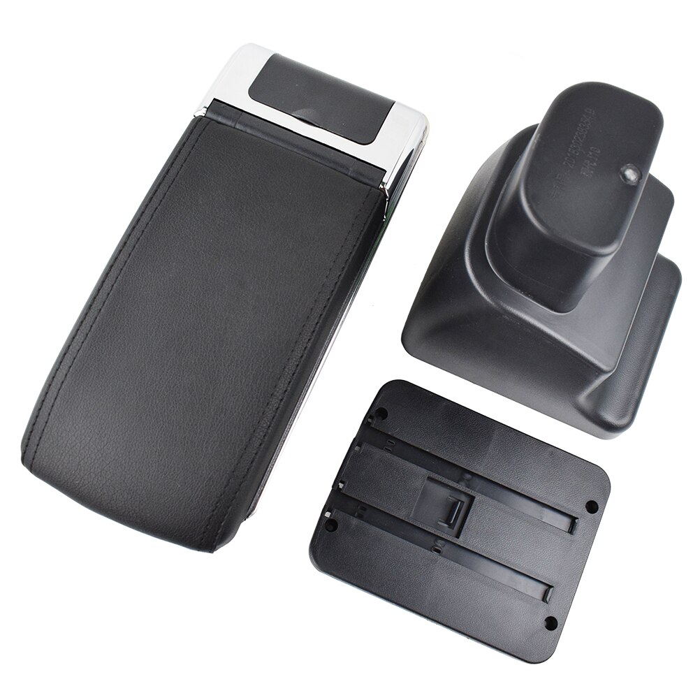 Voor Hyundai I10 2007 - Opbergdoos Interieur Armsteun Armsteun Interieur Dual Layer Black Lederen Asbak
