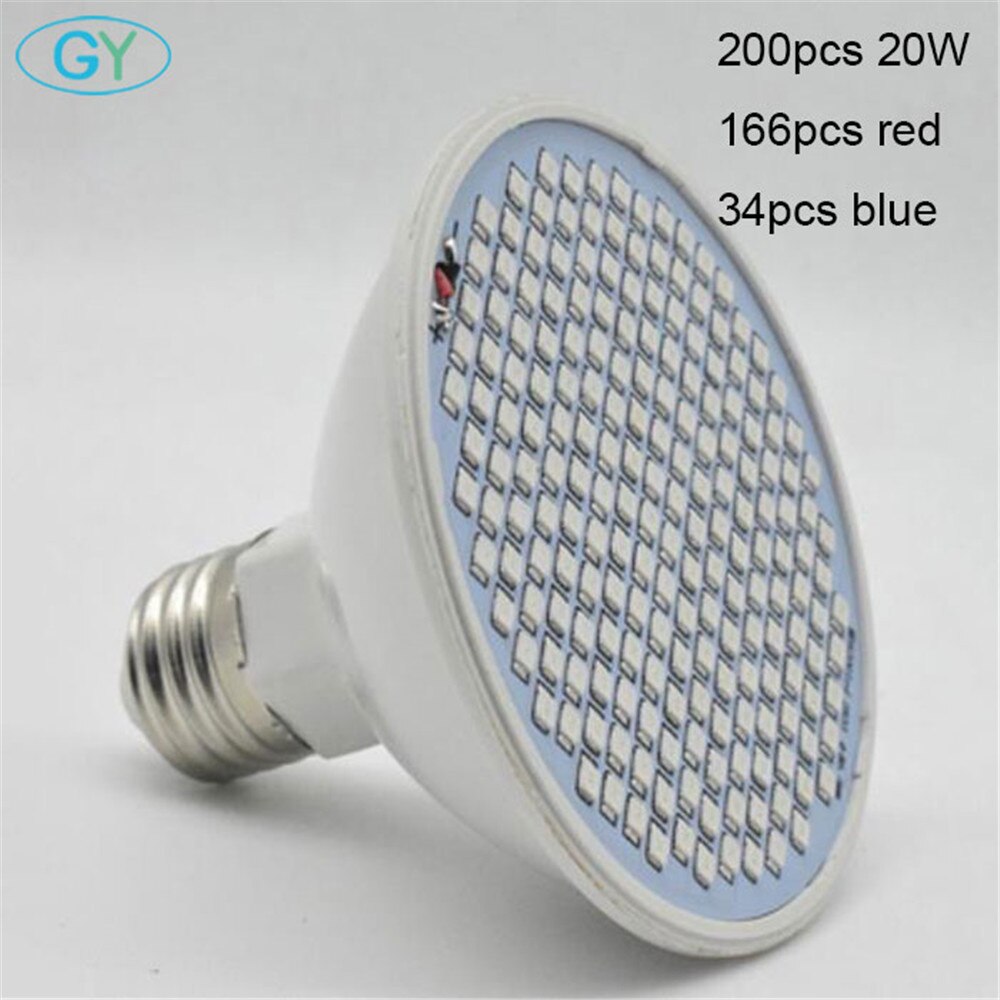 GY Phyto Lamp Volledige Spectrum LED Grow Light E27 Plant Lamp Fitolamp Voor Indoor Zaailingen Bloem Fitolampy Groeien Tent Box verlichting: 20W bulb