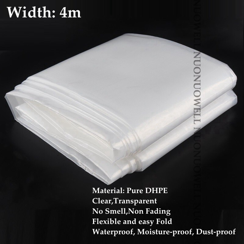 1m Garden Flower Plant Covers PE Plastic Protective Film Agricultural Greenhous Film Keep Warm Shade Rain-proof Garden Film: Thickness 0.06mm / Width 4m