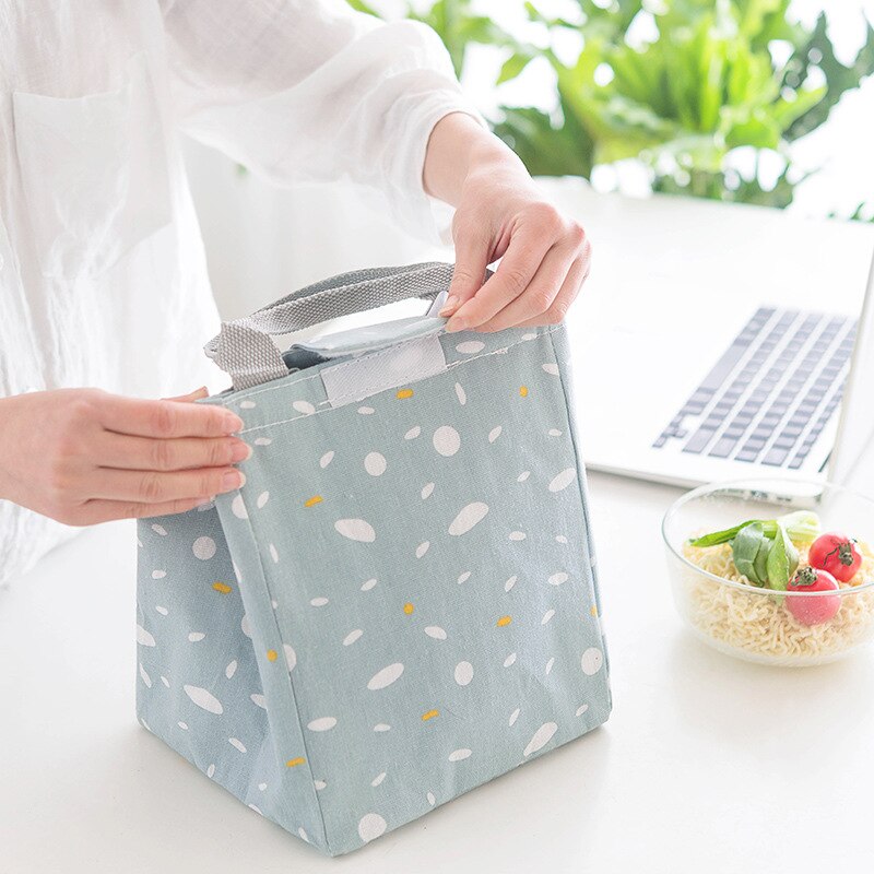 Lunch Bag Ice Pack Large Capacity Velcro Lunch Insulation Bag Autumn and Winter Thick Food Insulation Package Fresh Ice Pack