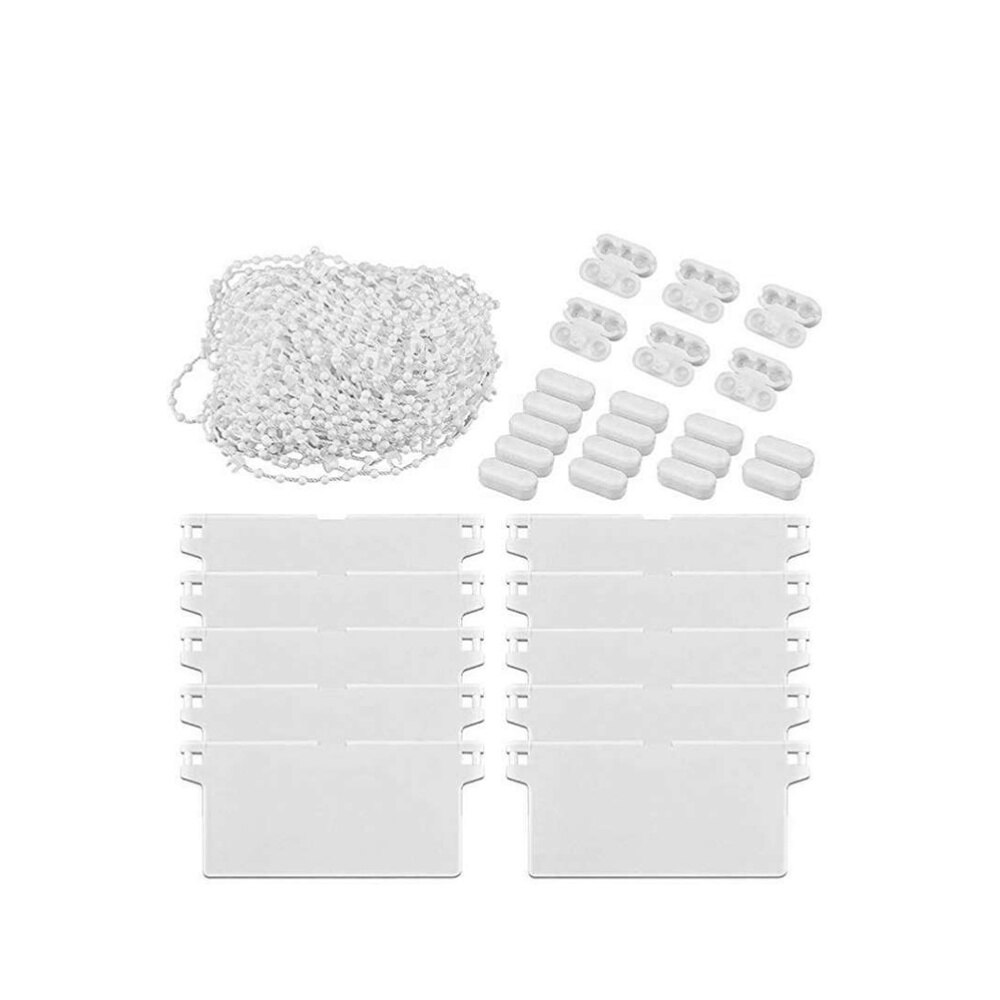Vertical Blinds Curtain Accessories Set Rolling Louver Blinds Parts Curtain Kit Bottom Plate Blind Bead Connector Clips