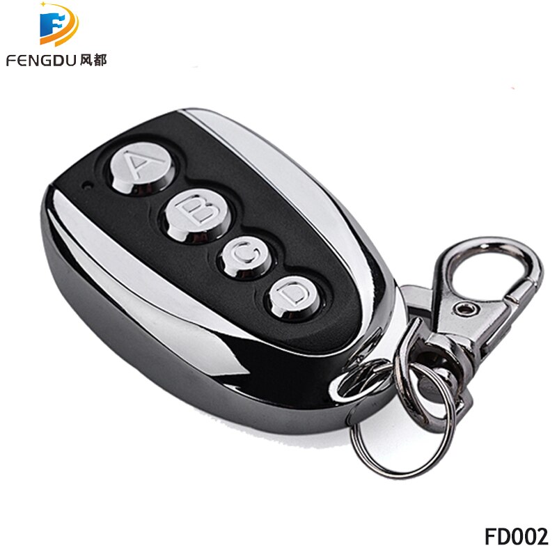 Controle remoto universal 433mhz, código grabber para portão sem fio rf 4 canais clonagem elétrica para porta do garagem do carro chaveiro com corrente