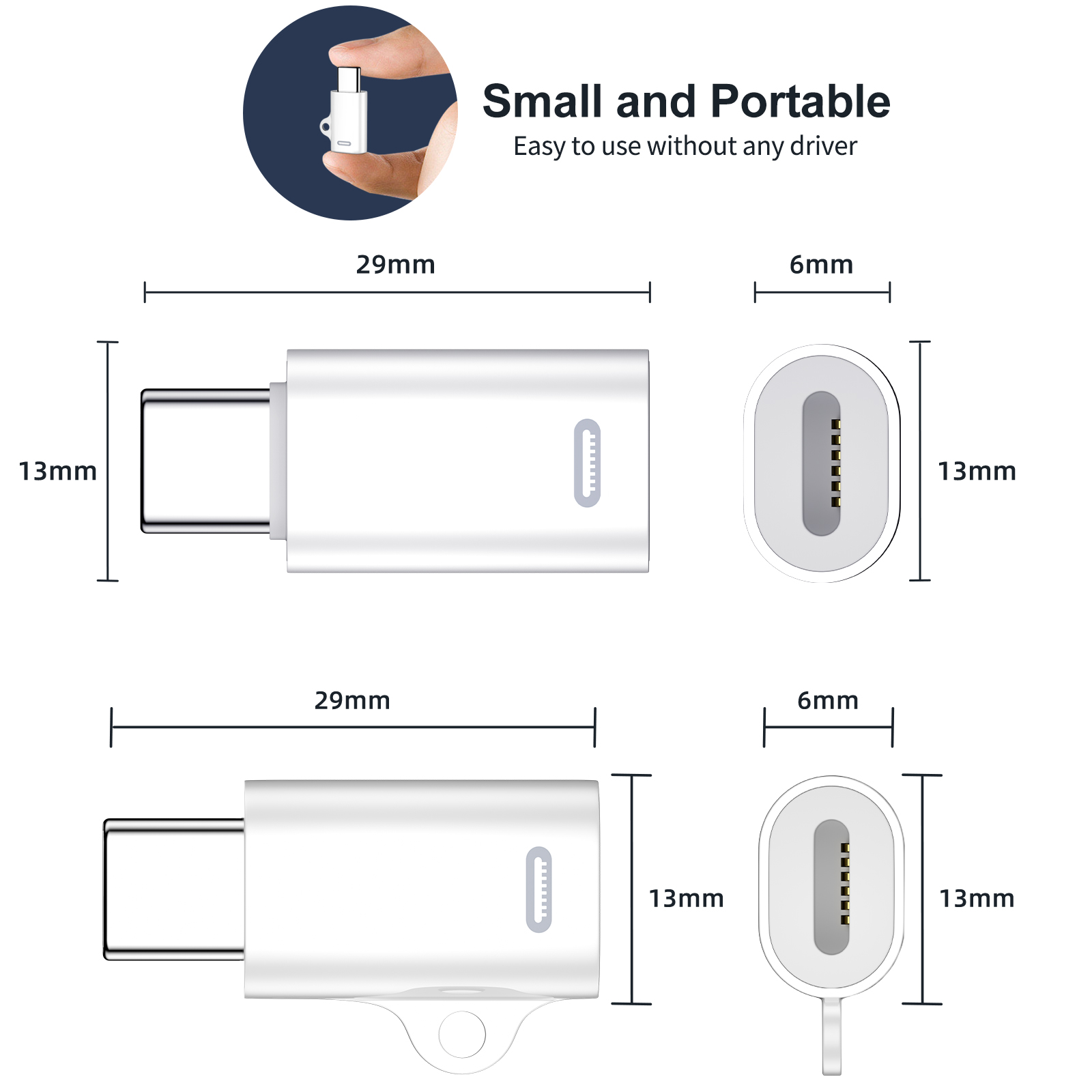 OTG USB C To Lightning Adapter Lightning Female To Type C Male Connector Fast PD Charging Adapter Converter for iPhone 15 Promax