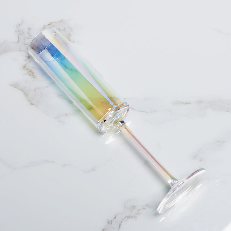 Coupe de vin en verre arc-en-ciel | Coupe de champagne, gobelets de Cocktail, verres de vin pour boire du vin pour mariage, home Bar hôtels verres: A3