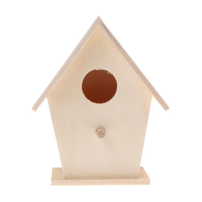 Bird Nest Natural Wood House Wall Mounted Parrot Birdcage Garden Decor