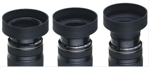 Neue Faltbare Gummi Sonnenblende für Kanon Nikon Kamera