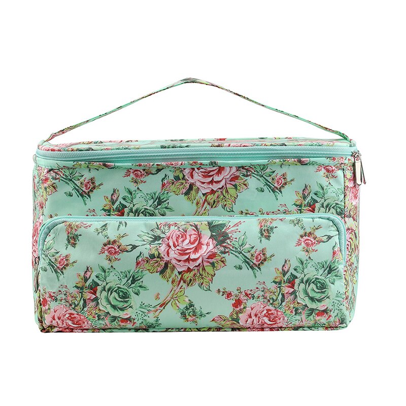 Diy Wol Haaknaald Tool Accessoires Opbergtas Breien Naalden Naaigaren Garen Oxford Doek Printen Organizer Houder: Green