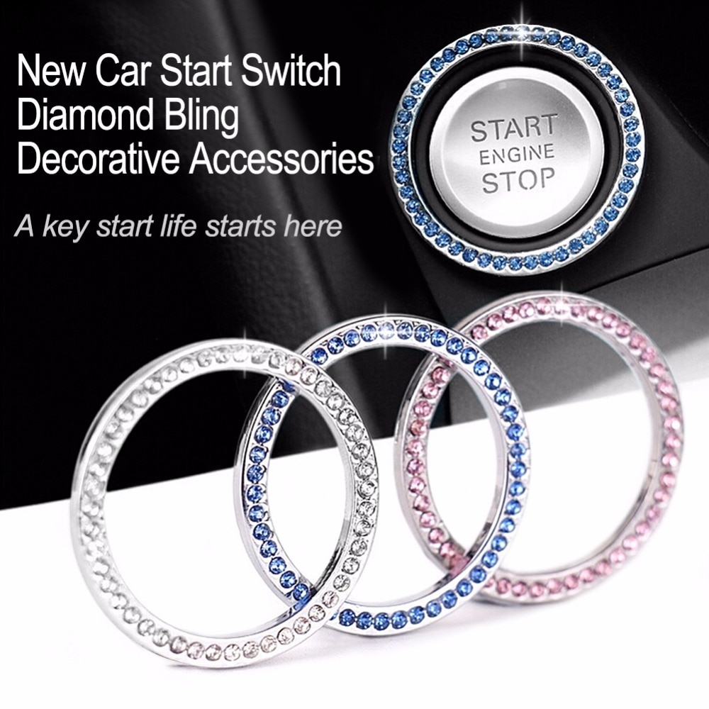 Bil bling tilbehør diamant rhinestone ringe til vw volkswagen transportør golf 7 touareg golf 4 polo  t4 t5 t6 arteon gti bora