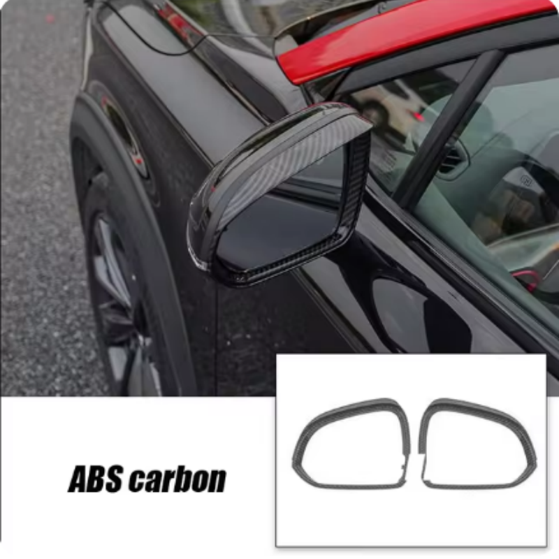 Para unidad Changan UNI-T -2023 ABS carbono negro rojo puerta lateral del coche espejo retrovisor/cubierta de ceja de lluvia embellecedor accesorios de coche