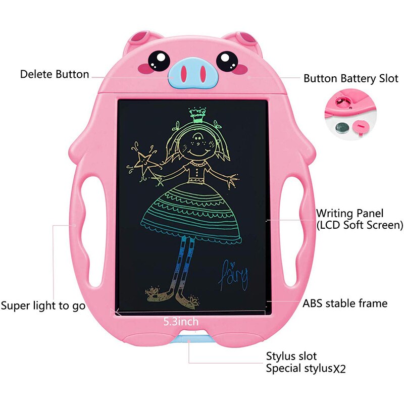 Lcd Schrijfblad, Kleurrijke Doodle Board Tekentafel, Voor 2-6 Jaar Kinderen, perfecte Voor Kinderen