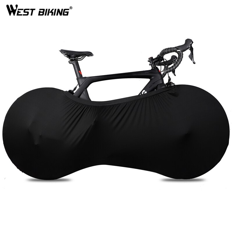 West biking cykelcover cykel cykel hjul støvtæt ridsefast cover indendørs beskyttelsesudstyr mtb cykelcover opbevaringstaske: Sort / L 27.5-29