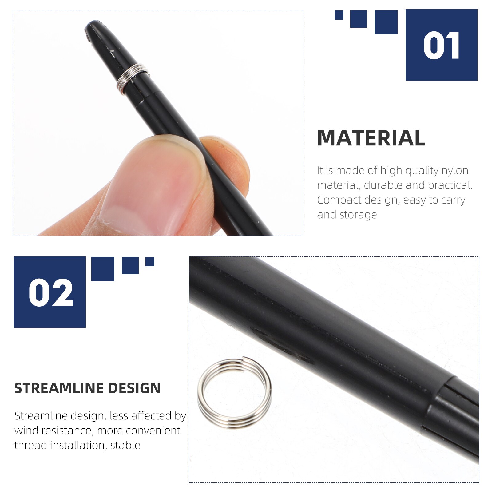 50 Sets Stem Thread Dart Shafts Nylon Dart Stems Dart Supplies Thread Dart Rods for Game Outdoor Indoor