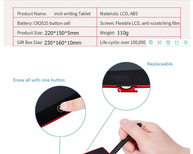 LCD Screen Writing Pad ISU-850 Digital Drawing Pad 8.5 Inches Handwriting Board Portable Electric Board For Office