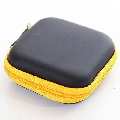 Portable Travel Phone Charger Accessories Bags for Phone Data Organizer Electronic SD Card USB Cable Earphone Bag Case: square Yellow