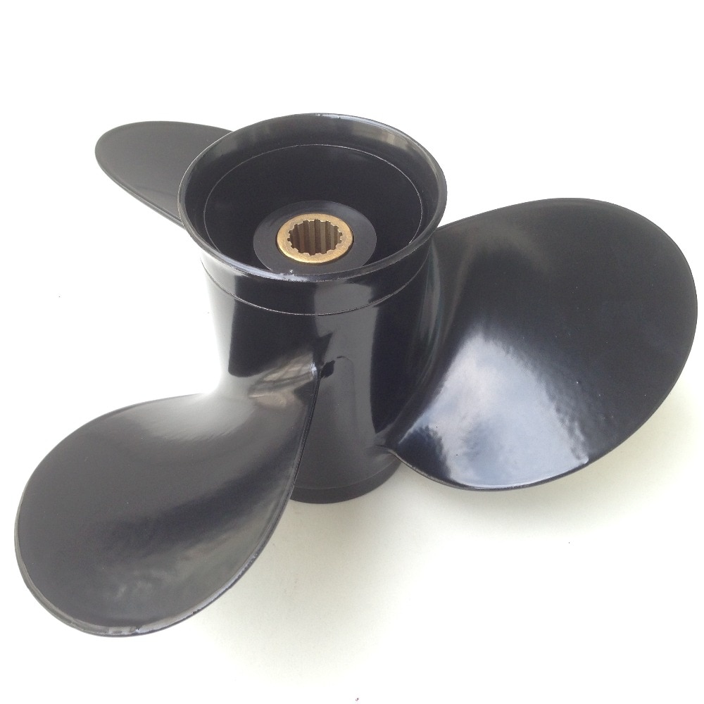 10.5x12 voor 15hp-35hp JOHNSON propellers 14 tand spline aluminium propellers 3 blade JOHNSON scheepsschroeven