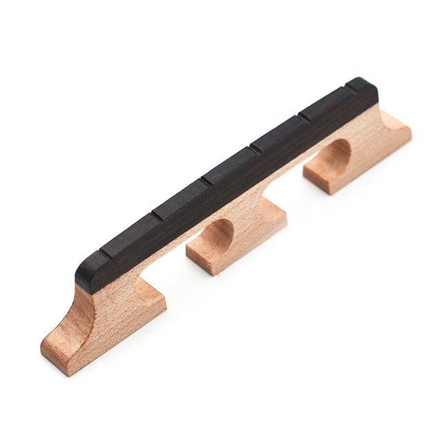 1pc Banjo Bridge Maple And Ebony 3 Footed Banjo Bridges For 4 5 6 String Musical Instrument Replacement Accessories Parts: 6 String
