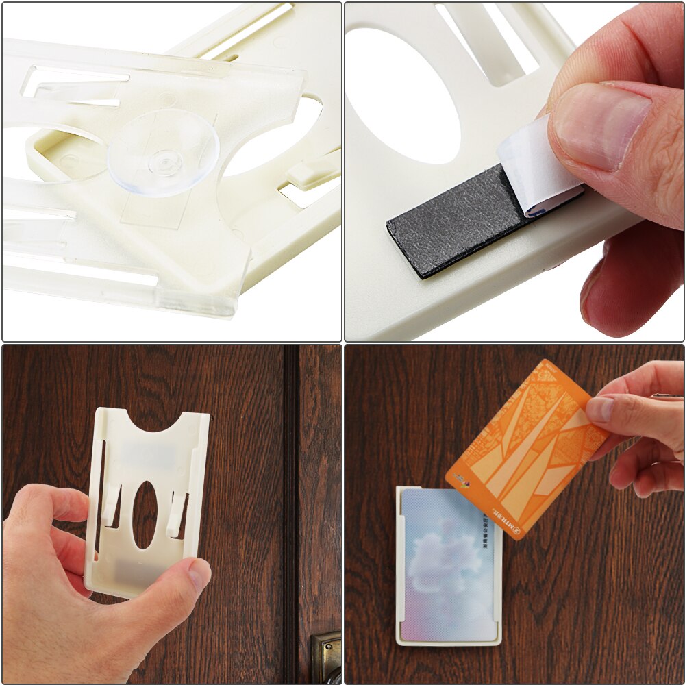 Porte-cartes à ventouse Durable pour pare-brise, étiquette de verre de voiture, pochette de carte d&#39;organisation, porte-cartes d&#39;identité IC, accessoires d&#39;intérieur automobile