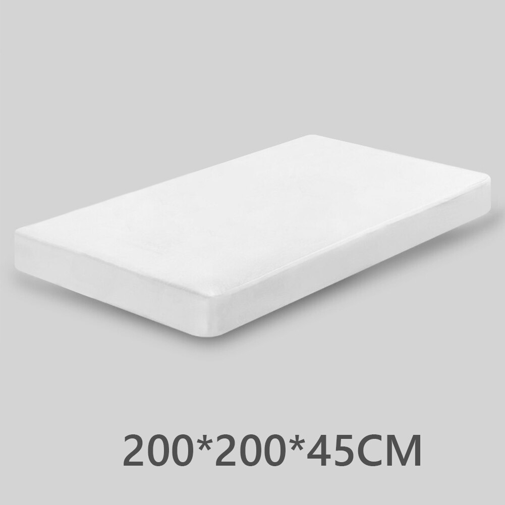 Blødt vandtæt sengetøj monteret madras pad beskytter cover ark topper med bånd seng enkelt dobbelt king size pad coverd: 200 x 200 x 45cm