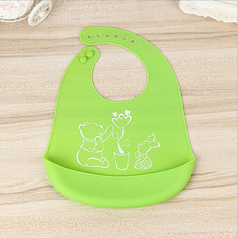 Cartoon Drucke Kinder Silicon Lätzchen Baby Lätzchen Kinder der Sommer Einstellbar Wasserdicht Bib Baby Fütterung Werkzeuge Jungen Mädchen Lätzchen schürze