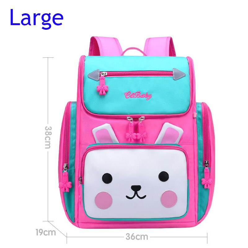 Girls School Bags Children Backpack Primary Bookbag Orthopedic Princess Schoolbags Mochila Infantil sac a dos enfant: green large