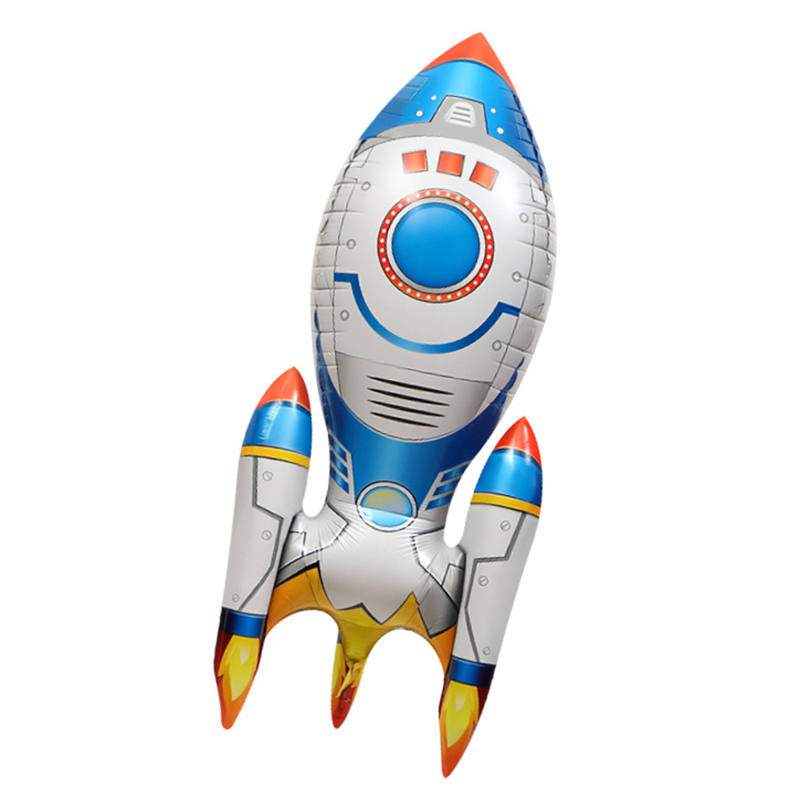 Globos de pie de astronauta cohete, Globos de helio de astronauta, decoraciones para de cumpleaños con tema fuera del espacio, 1 ud.